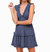 V-Neck Ruffle Mini Dress - Blue