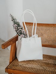 Darla Recycled Plastic Woven Tote - Coconut White - Coconut White