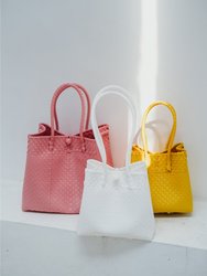 Darla Recycled Plastic Woven Tote - Coconut White