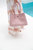 Lola Recycled Plastic Woven Tote Large - Dusty Pink - Dusty Pink