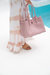 Lola Recycled Plastic Woven Tote Large - Dusty Pink