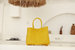 Lola Recycled Plastic Woven Tote Large - Yellow - Yellow