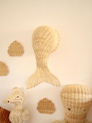 Maria Rattan Mermaid Tail Nursery Wall Decor