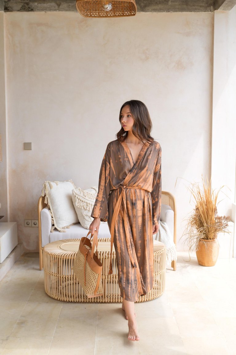 Sara Hand Dyed Kimono in Ginger