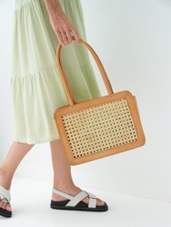 Sydney Handmade Cane Woven And Leather Tote