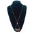 10Mm Cushion Cut Post With Multi Fan Teardrop Necklace In Fuchsia - Fuchsia