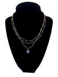 Dot And Bar Chain Necklace Ab - Gold