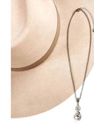 Double Clear Cushion Cut Drop Pendant Necklace