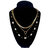 Women's 3 Layered Necklace In Black/pearl - Black/Pearl