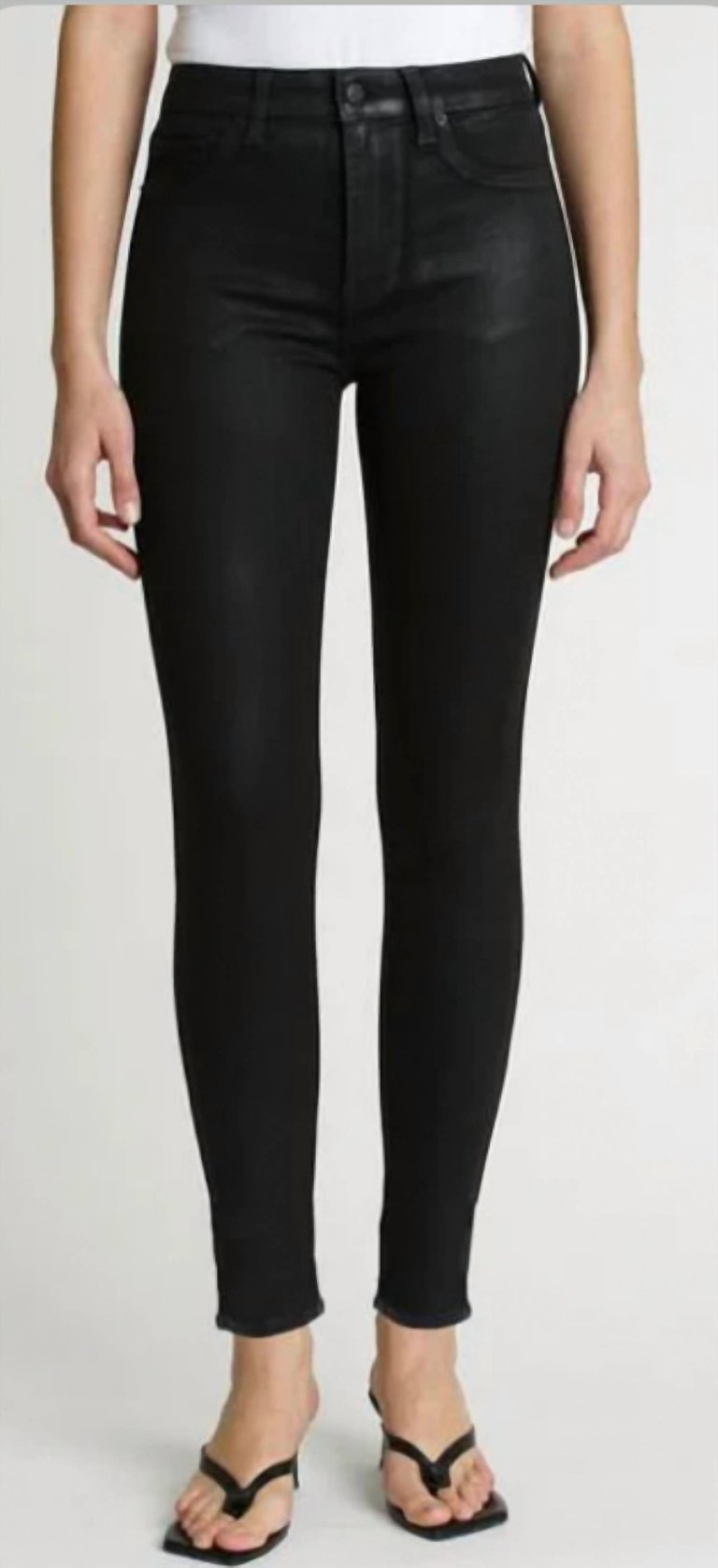 Aline High Rise Skinny Jeans - Coated Night Sky