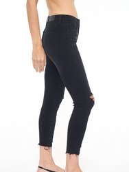 Audrey Mid Rise Skinny Crop Jeans - Carbon