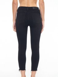 Audrey Mid Rise Skinny Crop Jeans - Carbon