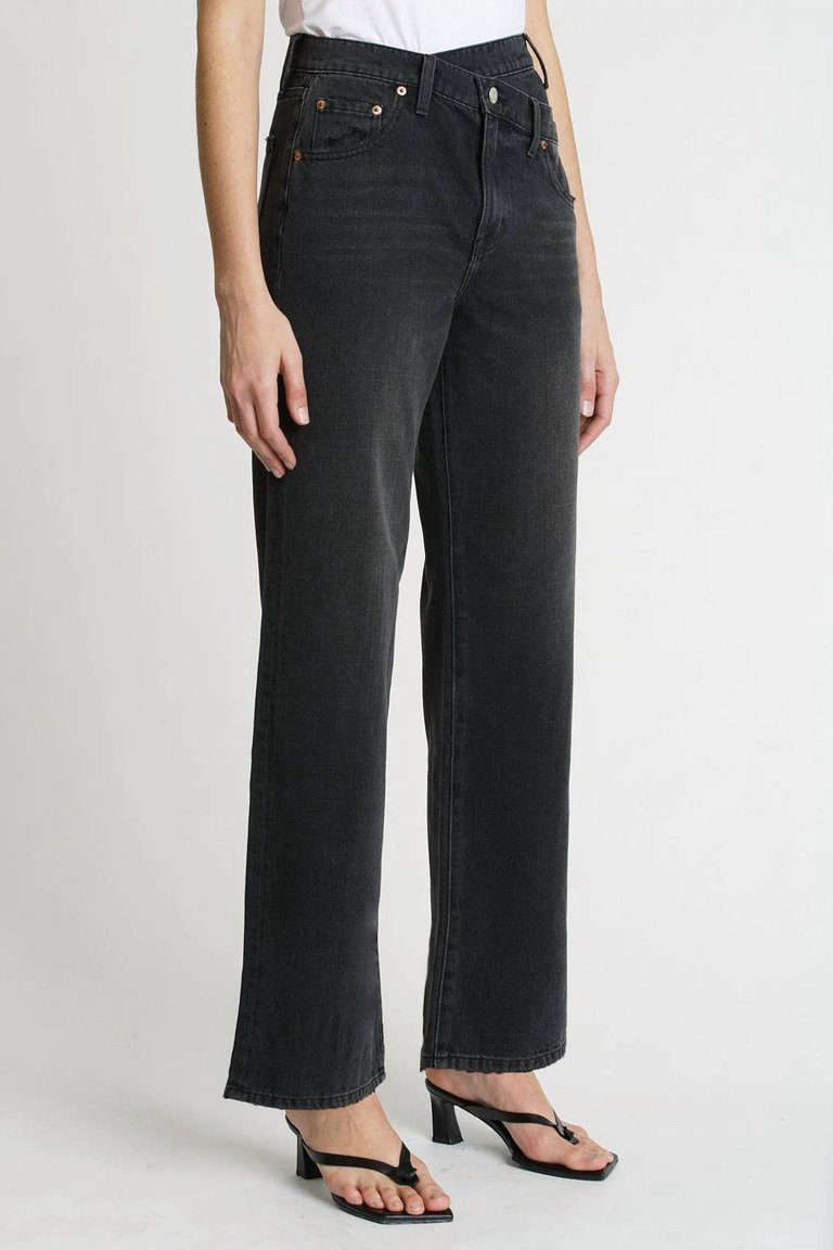 Bobbie Crossover High Rise Wide Leg Jeans