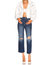 Cassie Crop Super High Rise Straight Jean In Motive Distressed - Motive Distressed