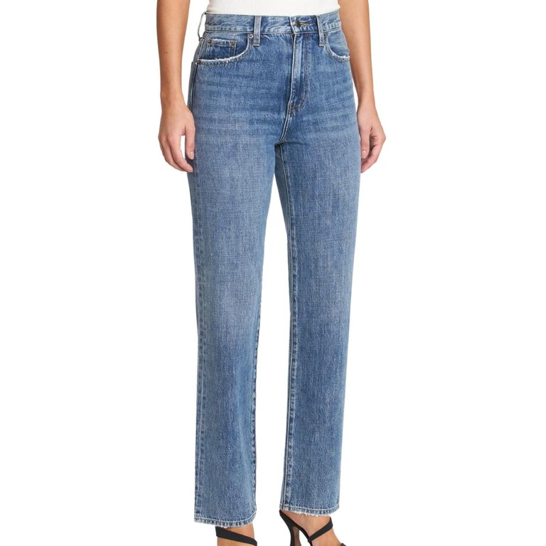 Cassie Super High Rise Straight Jeans In Tilburry