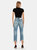 Charlie Distressed High Rise Straight Leg Jeans