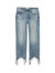 Charlie Distressed High Rise Straight Leg Jeans