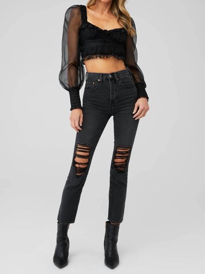 Pistola Keaton High Rise Slim Straight Jean In Taurus Distressed product