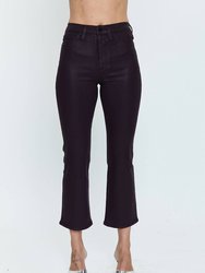 Lennon High Rise Crop Boot Jeans - Coated Amethyst
