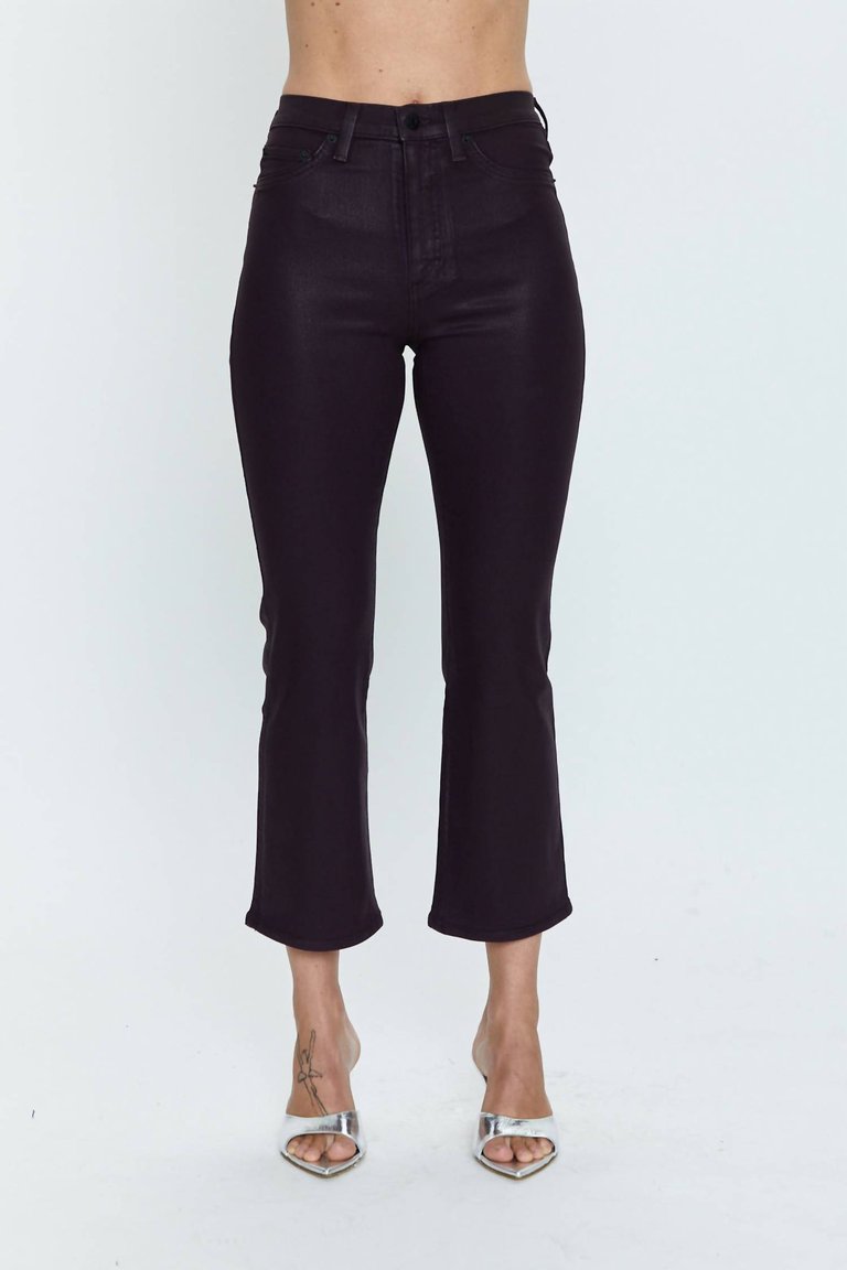 Lennon High Rise Crop Boot Jeans - Coated Amethyst