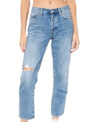 Maya Mid Rise Easy Straight Ankle Jeans - Legacy Distressed