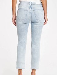 Monroe High Rise Cigarette Jeans In Dune Distressed