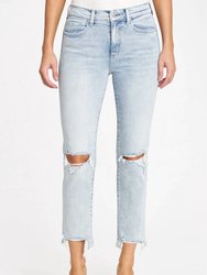 Monroe High Rise Cigarette Jeans In Dune Distressed - Dune Distressed