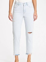 Presley High Rise Relaxed Crop Jean - Riviera