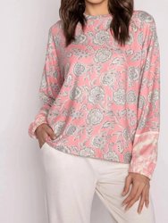 Boho Chic Lounge Top - Coral