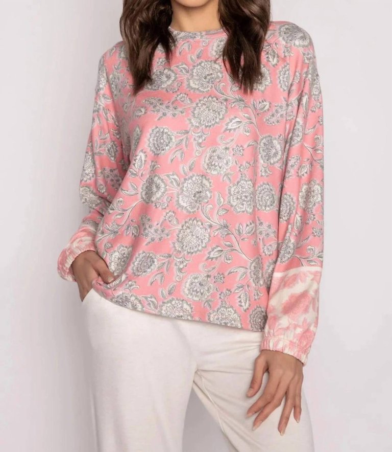 Boho Chic Lounge Top - Coral