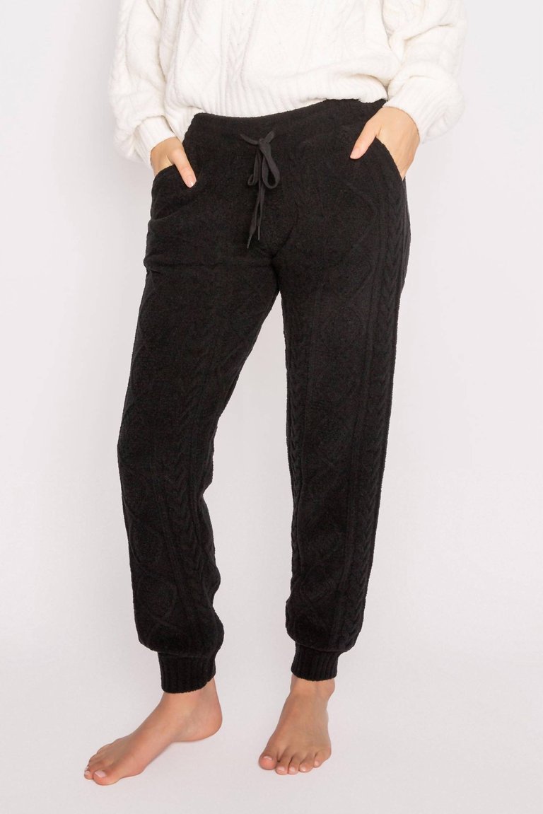 Cable Sweater Banded Jogger