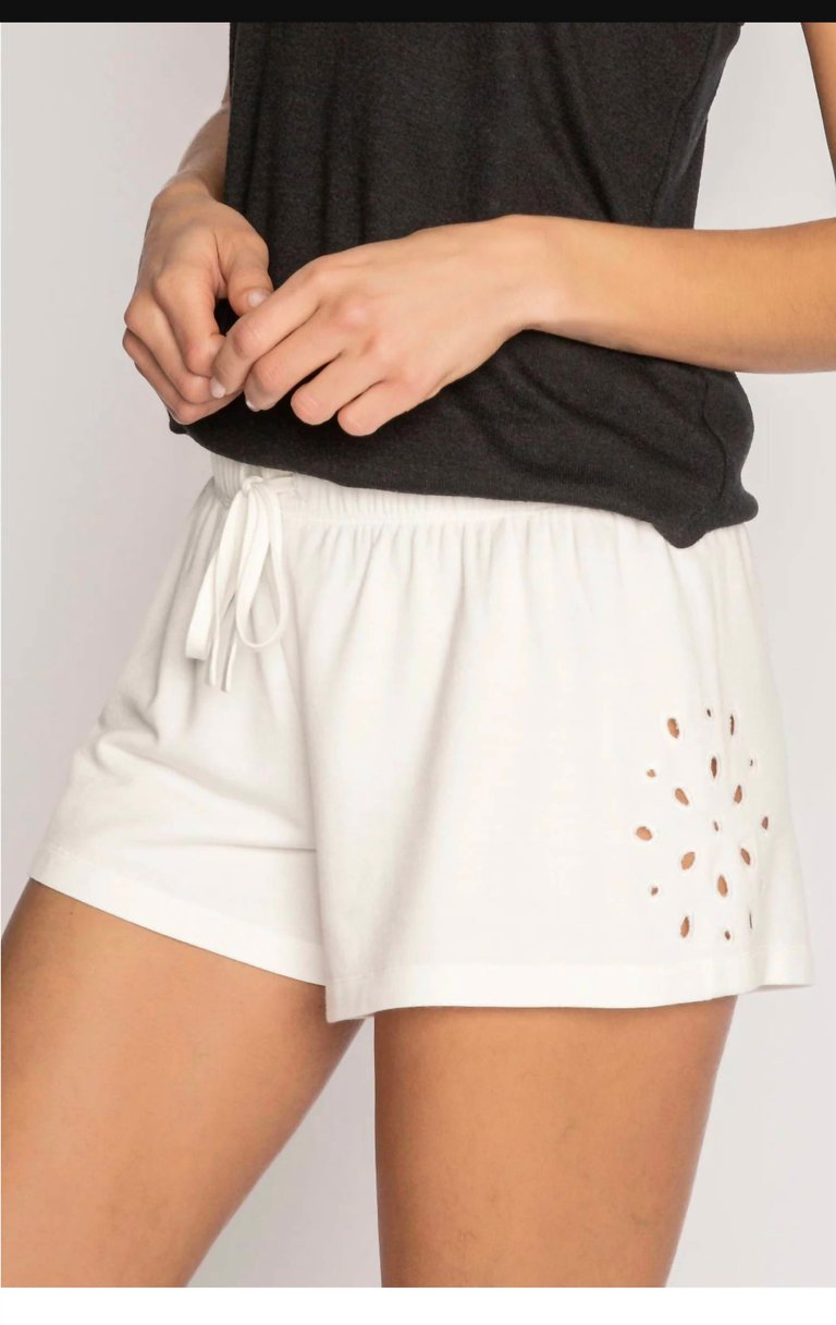 Eyelet Shorts - White