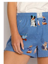 Hannukah Shorts - Blue