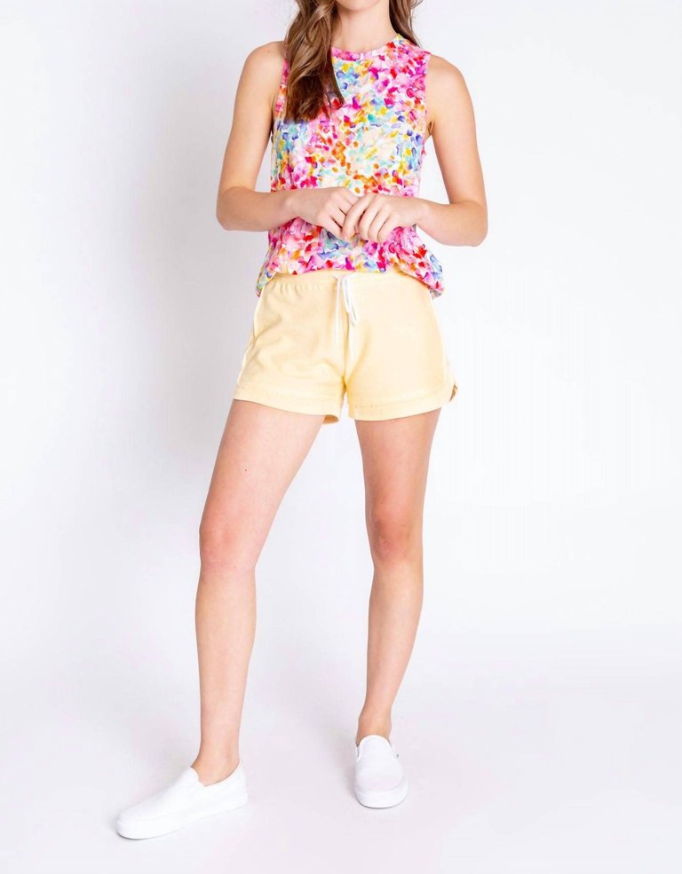 Loop Terry Lounge Sleep Shorts - Butter Yellow