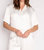 Luxe Aloe Bridal Short Sleeve Top - White