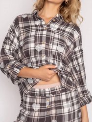 Mad For Plaid Long Sleeve Pajama Top