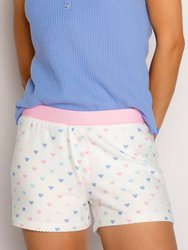 Mad Love Pajama Short - White Multi