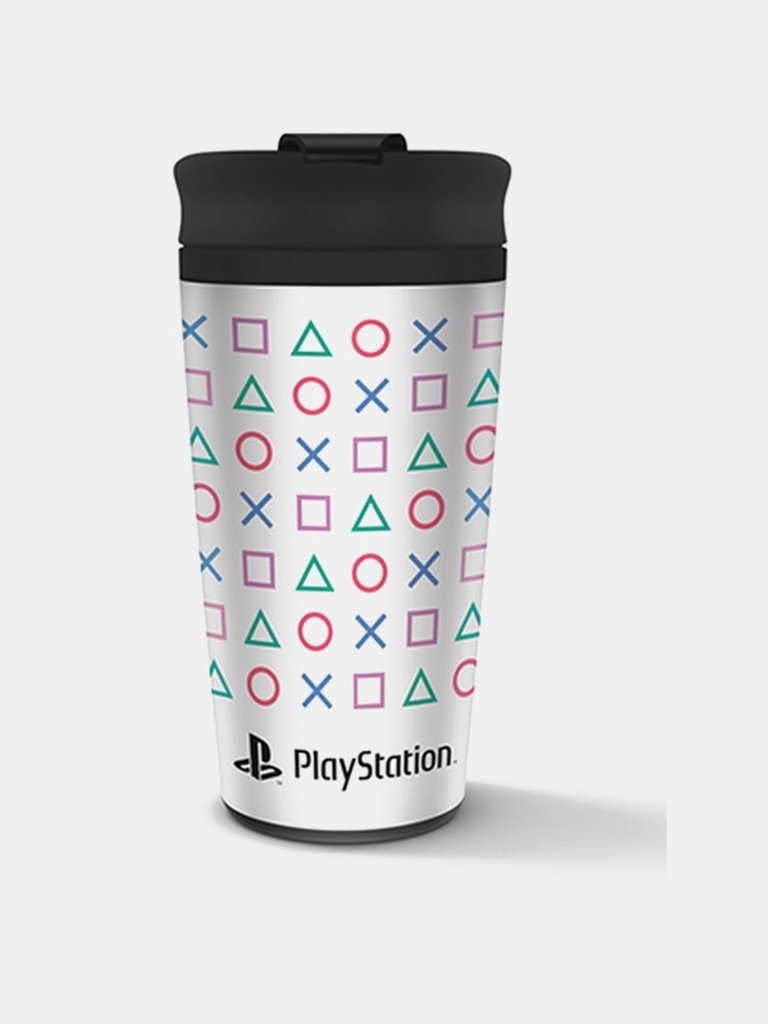 Playstation Shapes Metal Travel Mug (Multicolored) (One Size)