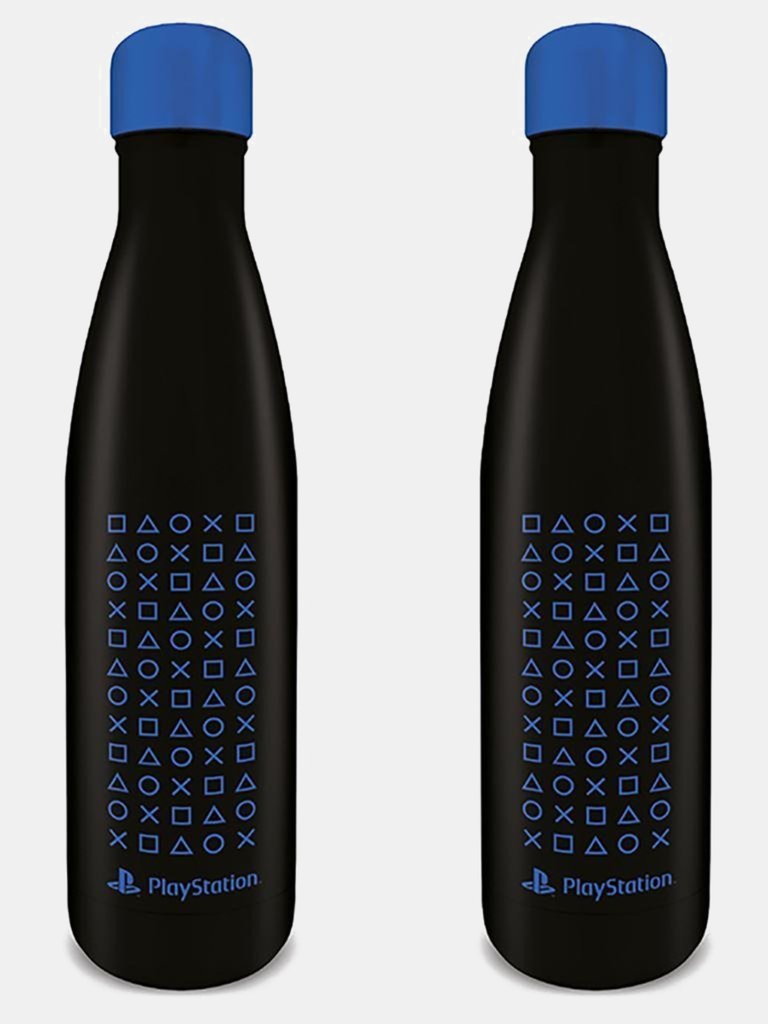 Symbol Metal Water Bottle - Black/Blue - Black/Blue