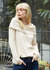 Draped Cowl Neck Drop Shoulder Top - Cream - Cream