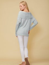 Draped Cowl Neck Drop Shoulder Top