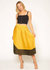 Pleated Midi Skirt - Mustard Olive