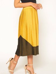 Pleated Midi Skirt