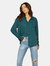 Pleione Solid Low Back Button Shirt - Green