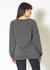 Ruffle Trim Sweatshirt in Charcoal