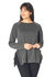 Ruffle Trim Sweatshirt in Charcoal