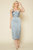 Satin Midi Dress - Vintage Blue