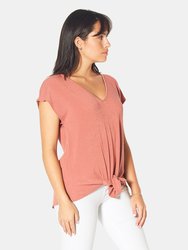 Short-Sleeve Crepe Tie Tee