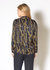 Women's Chained Print Scarf Tie Blouse