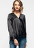 Women's Charmuese Contrast Cross Front Blouse